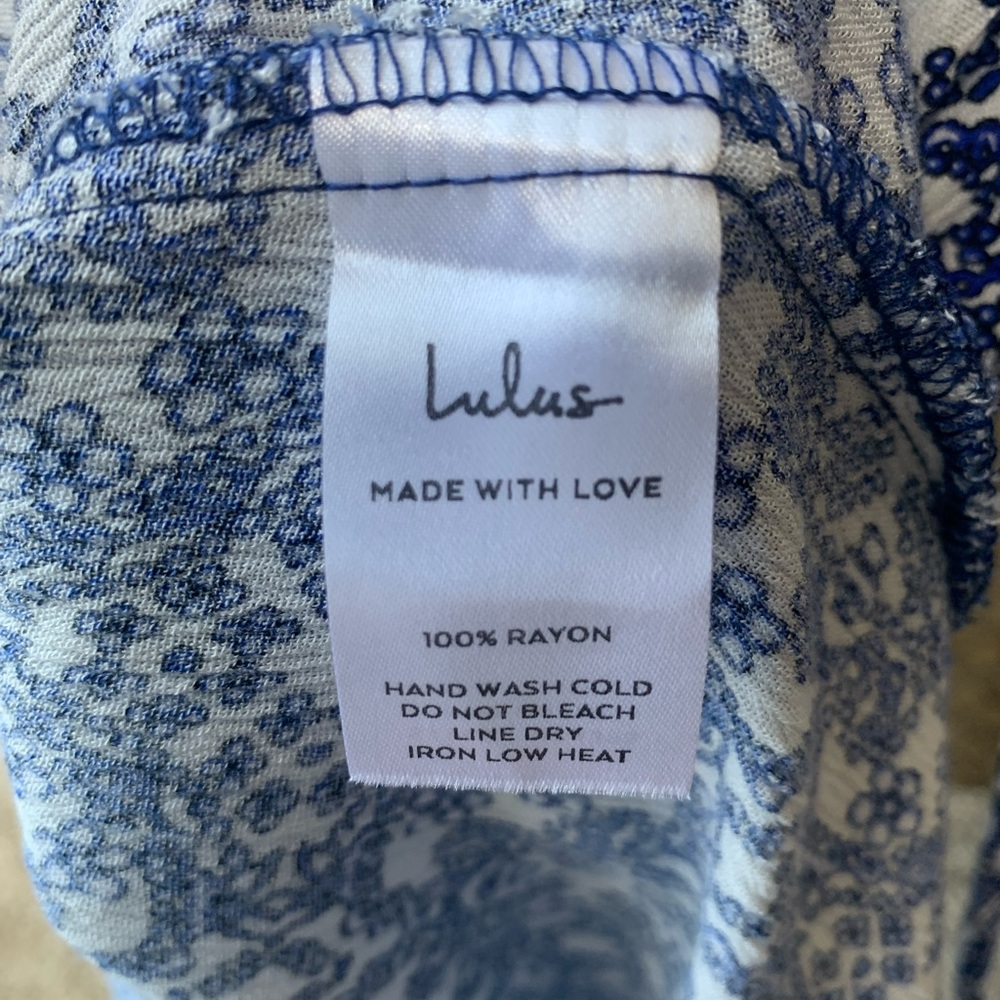 Lulus Mandala Daydream Blue Print Maxi-dress EUC Size XS Stretchy Fabric - Picture 8 of 14